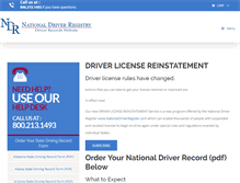 Tablet Screenshot of nationaldriverregister.com
